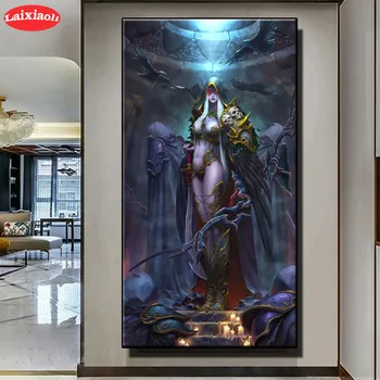 5D DIY Квадратная круглая алмазная картина фэнтезийный игровой персонаж Сексуальный Ангел-Богиня распродажа Вышивки крестом Diy Алмазная мозаика