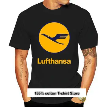 Camiseta negra de Lufthansa Airline 3, nueva