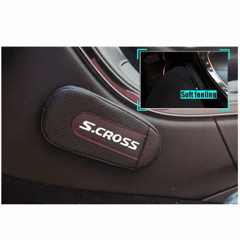 Высококачественная Кожаная подушка для ног, Наколенник, накладка на подлокотник двери автомобиля, Аксессуары для салона автомобиля Suzuki Scross