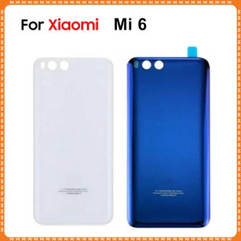 Для Mi6 Задний Корпус Для Xiaomi Mi 6 Mi6 Задняя Крышка Батарейного Отсека Задняя Дверь 3D Стеклянная Панель Стеклянный Корпус Батарейного Отсека Клейкий Чехол