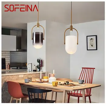 Креативный подвесной светильник SOFEINA Nordic, современные простые светодиодные лампы, светильники для домашней столовой