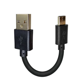 позолоченный штекерный кабель USB 2.0-Type-c длиной 10 см, Преобразователь с двойной прямой головкой в USB 3.1 C-type, синхронизация данных
