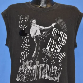 футболка The Clash 80-х Rip It Up Out of Control Tour в стиле панк-Рок с мускулами Большого размера